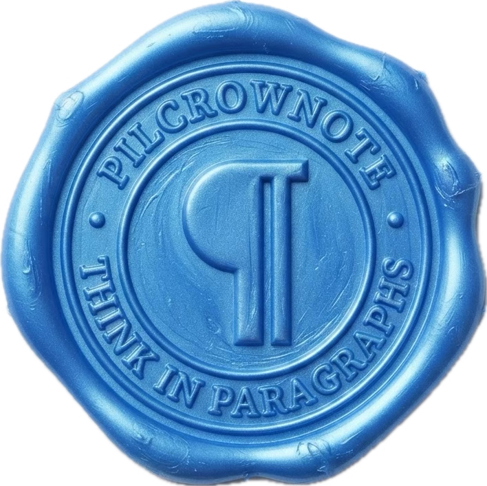 pilcrownote wax seal with a pilcrow mark